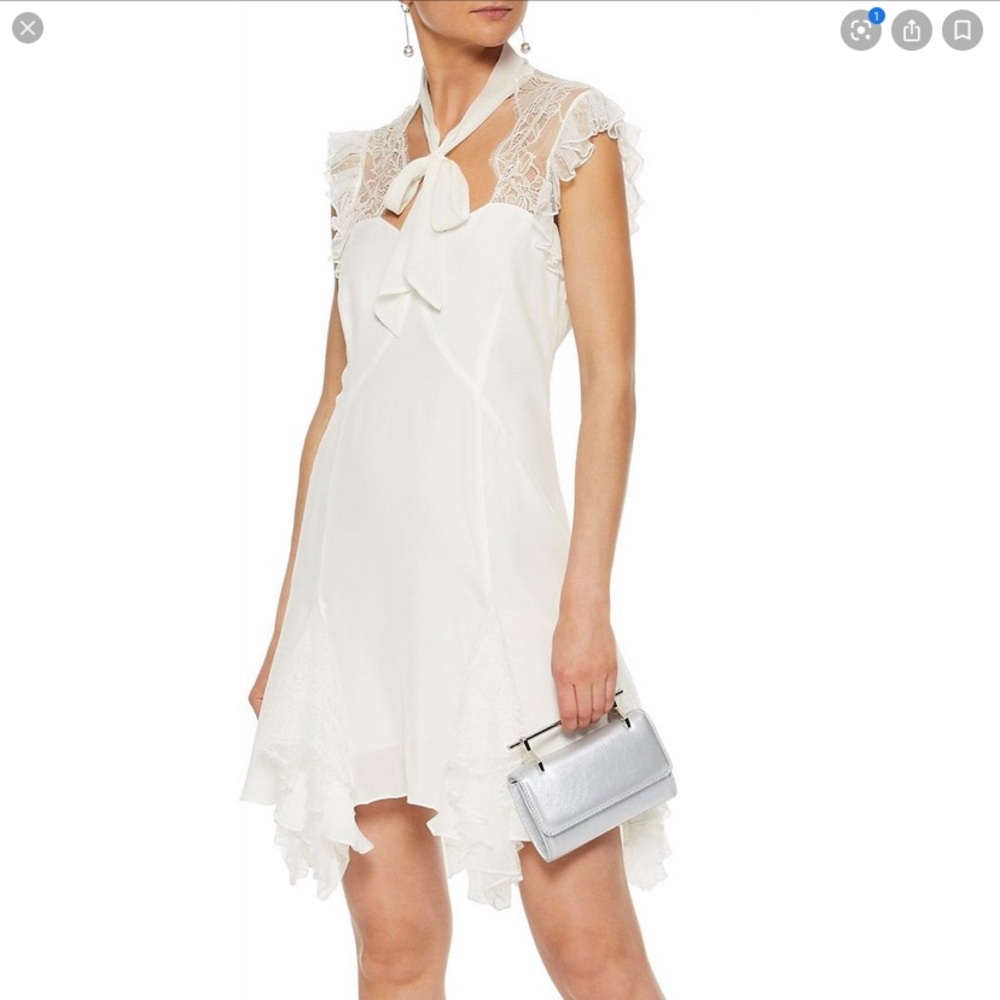 Cinq a sept 100% silk lace dress